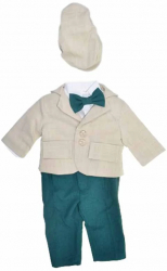 Costum elegant din 6 piese pentru baieti Colibri 070623-68 Bej 
