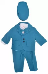 Costum elegant din 6 piese pentru baieti Colibri 070623-T-68 Turcoaz 