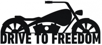 Decoratiune metalica de perete Krodesign Drive to Freedom KRO-1118 lungime 80 cm negru grosime 1.5 mm 