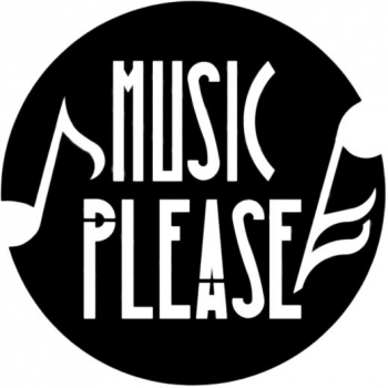 Decoratiune metalica de perete Krodesign Music Please diametru 50 cm negru grosime 1.5 mm 