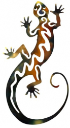 Decoratiune perete Krodesign Lizard Lungime 106 cm multicolora 