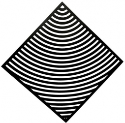 Decoratiune perete Krodesign Square Spiral Lungime diagonala 50 cm negru 