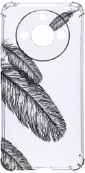 Husa BestCase Compatibila Cu Realme 11 Pro 5G Feathers BW 1.5MM Anti Shock AS 18 