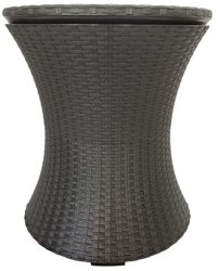 Mini bar de gradina multifunctional Keter Cool Bar Rattan maro 49.5x49.5x57-82 cm 