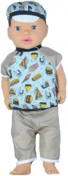 Papusa baietel 60 cm pentru fete 3+ ani Mini Junior 056228-3E Multicolor 