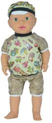 Papusa baietel 60 cm pentru fete 3+ ani Mini Junior 056228-3G Multicolor 