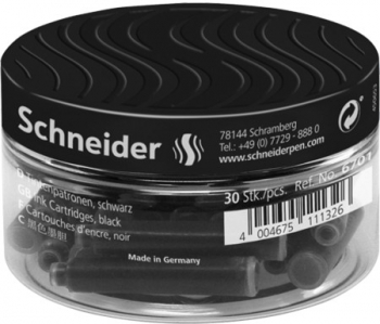 Patroane Schneider 30buc/borcan Cu Capac Plastic - Cerneala Neagra 