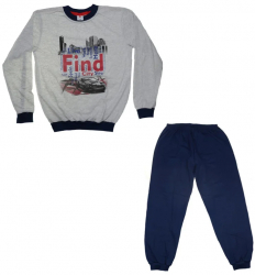 Pijama pentru baieti Marcinkowski Max MRKW6G-158-cm Gri 