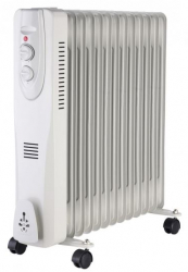 Radiator electric cu ulei Well 13 elementi 1000/1500/2500W Alb portabil 