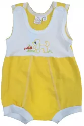 Salopeta de vara pentru fete Pifou 68-25G-68-cm Galben 