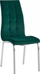 Scaun catifea verde smarald crom Gerda 42x58x103cm 