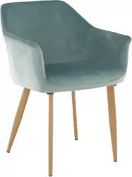 Scaun tapiterie textil verde menta picioare fag Odovel 56x63x82 cm 