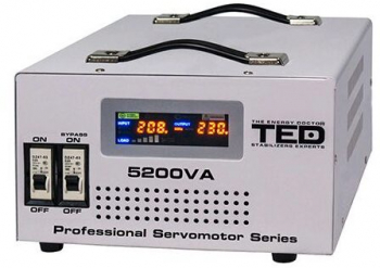 Stabilizator automat de tensiune cu servomotor 5000VA/3000W 140-260 VAC sinus pur 