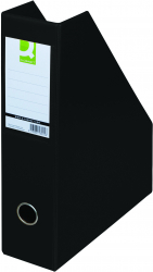 Suport Reviste Carton Plastifiat Pvc Latime 76mm Q-connect - Negru 