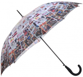 Umbrela lunga pvc automata PAMI U-S621-351 60 cm 8 spite Negru 