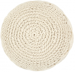 vidaXL Taburet puf macrame lucrat manual 45 x 30 cm bumbac 
