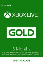 XBOX LIVE GOLD 6 Months Membership - XBOX ONE MICROSOFT Code 
