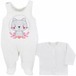 Compleu 2 piese pentru fete Koala Psotka 05-694A-68-cm Alb 