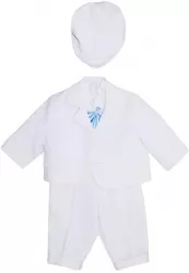 Costum elegant din 6 piese pentru baieti Mini Junior 030323 Alb 