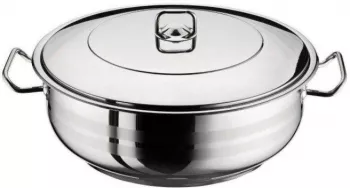 Cratita cu capac inox 6.5 Litri Arian otel inoxidabil 30 cm 