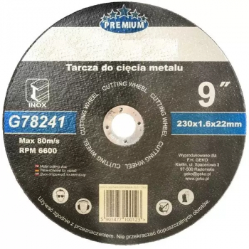 Disc pentru taiere metal 230x1.6x22.2 mm 