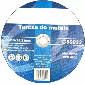 Disc pentru taiere metal 230x2x22.2 mm 