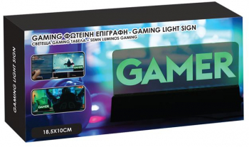 Inscriptie cu baza verde GAMER 18.5x3x10 cm 