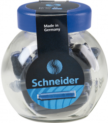 Patroane Schneider 30buc/borcan Cu Capac Plastic - Cerneala Albastru Royal 
