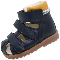 Sandale profilactice din piele pentru baieti Mrugala Porto 1188G-21 Bleumarin 