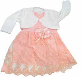 Set 2 piese rochita si bolero pentru fete Mini Junior BBW-4-68 Roz 