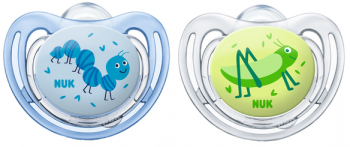 Set 2 suzete ortodontice din silicon Nuk Freestyle 730133A Multicolor 
