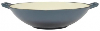 Vas de fontatip Wok emailat albastru 35.5x11 cm Perfect Home 