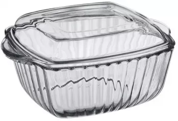 Vas termorezistent cu capac patrat 1870 ML Borcam 59029 