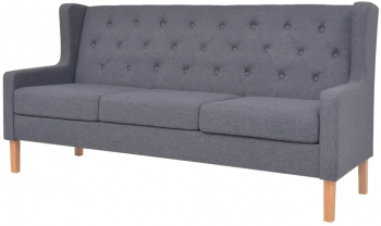 vidaXL Set de canapele 2 piese material textil gri 