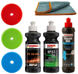 Set de polisat auto Sonax bureti 125 mm pentru masini orbital-aleatorii SW-20954