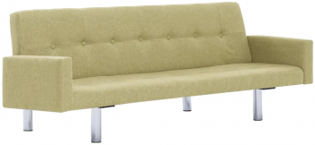 vidaXL Canapea extensibila cu brate verde poliester 