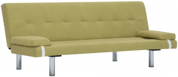 vidaXL Canapea extensibila cu doua perne verde poliester 