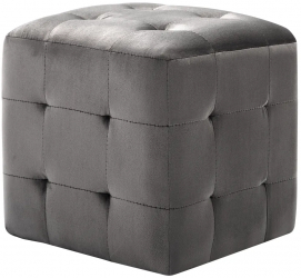 vidaXL Taburet 2 buc. gri 30 x 30 x 30 cm tesatura din catifea 