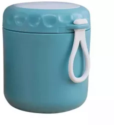 Caserola Termica SIKS Pentru Supa Lingura Inclusa Din Otel Inoxidabil 430 Ml Mini Termos Pentru Pranz Albastru 