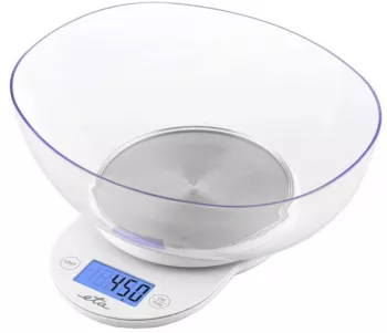 Cantar de bucatarie ETA Mari 5770 90000 5 kg precizie 1 gram TARA alb 