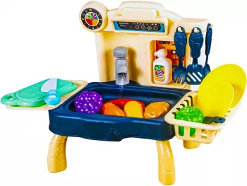 Play set bucatarie cu baterii 24 piese 40.5x21.5x28 cm 