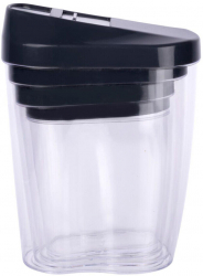 Set 4 cutii depozitare cereale Alpina 0 45L 0.6L 0.85L si 1 25L negru 24996 
