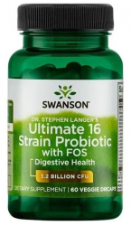 Swanson Ultimate 16 Strain Probiotic with Fos - 60 Capsule 