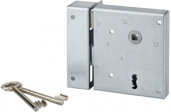 Broasca aplicata ALSACE ax 60 mm sens deschidere stanga incuiere prin aEztragereaE 2 chei caneluri zincat THIRARD 