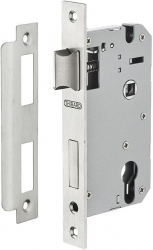 Broasca usa intrare ingropata 45 x 58 mm pt. cilindru profil european cama UNI redusa zincat - potrivita pt. usa lemn THIRARD 
