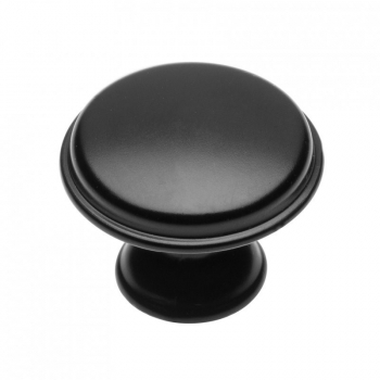 Buton pentru mobila Cento finisaj negru mat GT D 28 mm