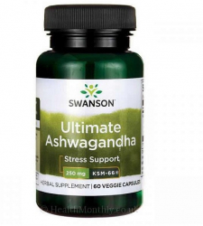 Swanson Extract Ashwagandha KSM-66 250mg 60 Capsule 