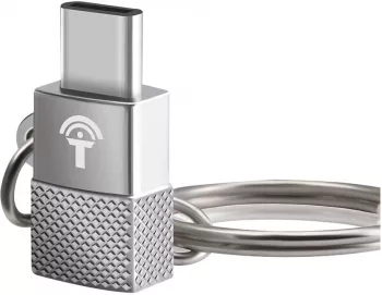 Breloc chei adaptor Micro USB la Type - C OTG Rocketek Profesional pentru tablete si telefoane mobile silver 