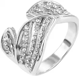 Inel de dama frunze Argintiu 17 mm