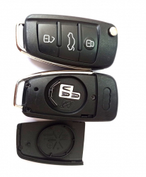 Carcasa cheie briceag pentru Audi A6 3 butoane 